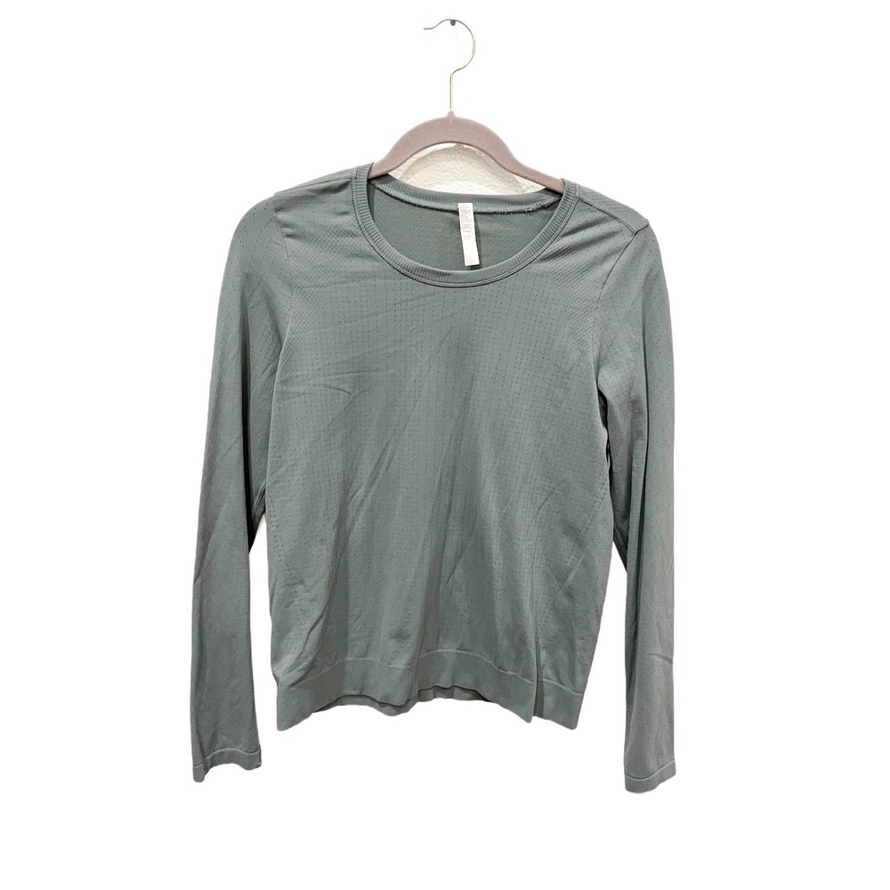 Athlete Gray In Motion Seamless Mesh Vent Long Sleeve Shirt Size Medium Gorpcore